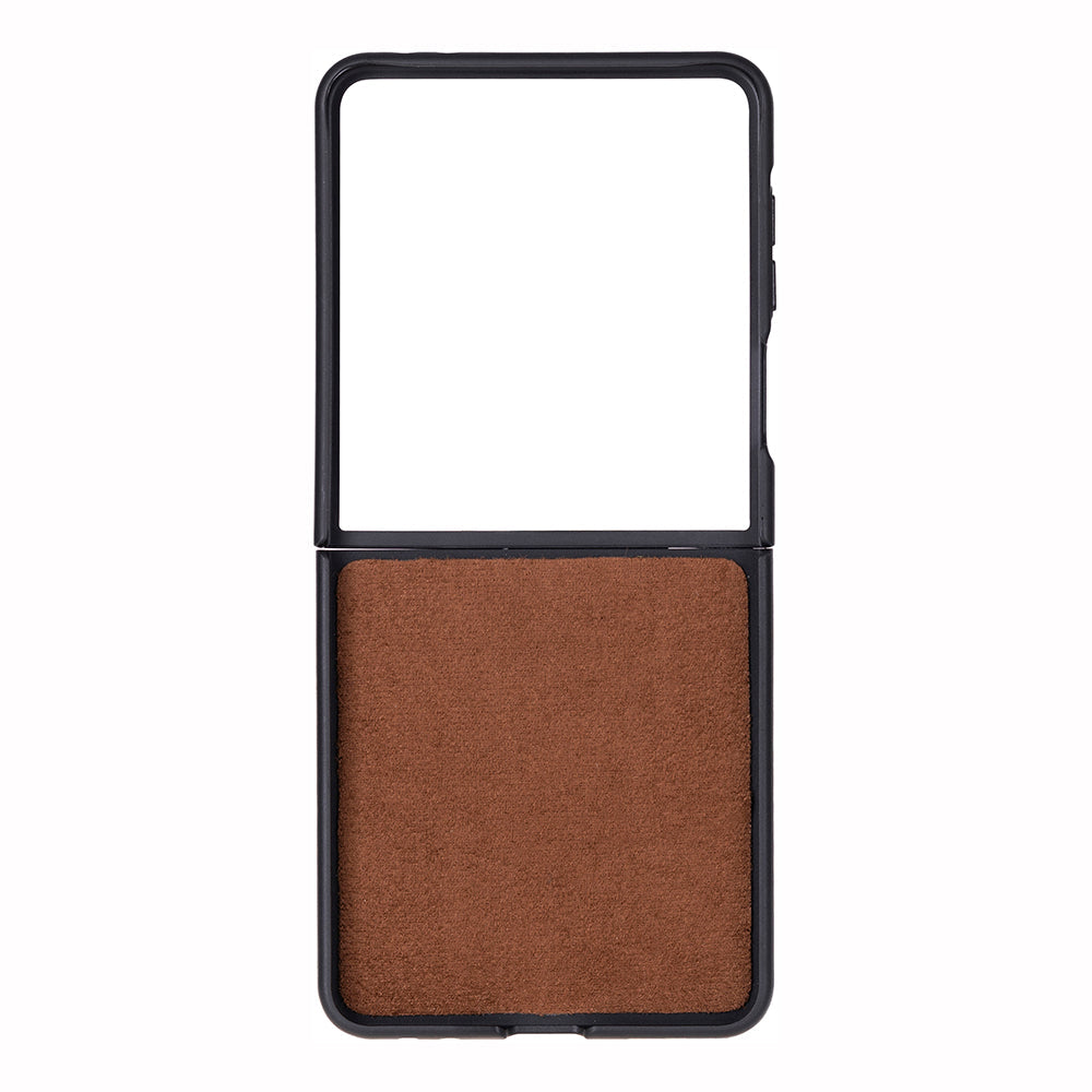 Bloominbag-Bloom Case Flex Saddle Brown Hakiki Deri Samsung Galaxy Z Flip 7 Kılıf(6.9" 4.1")-2-milagron.live
