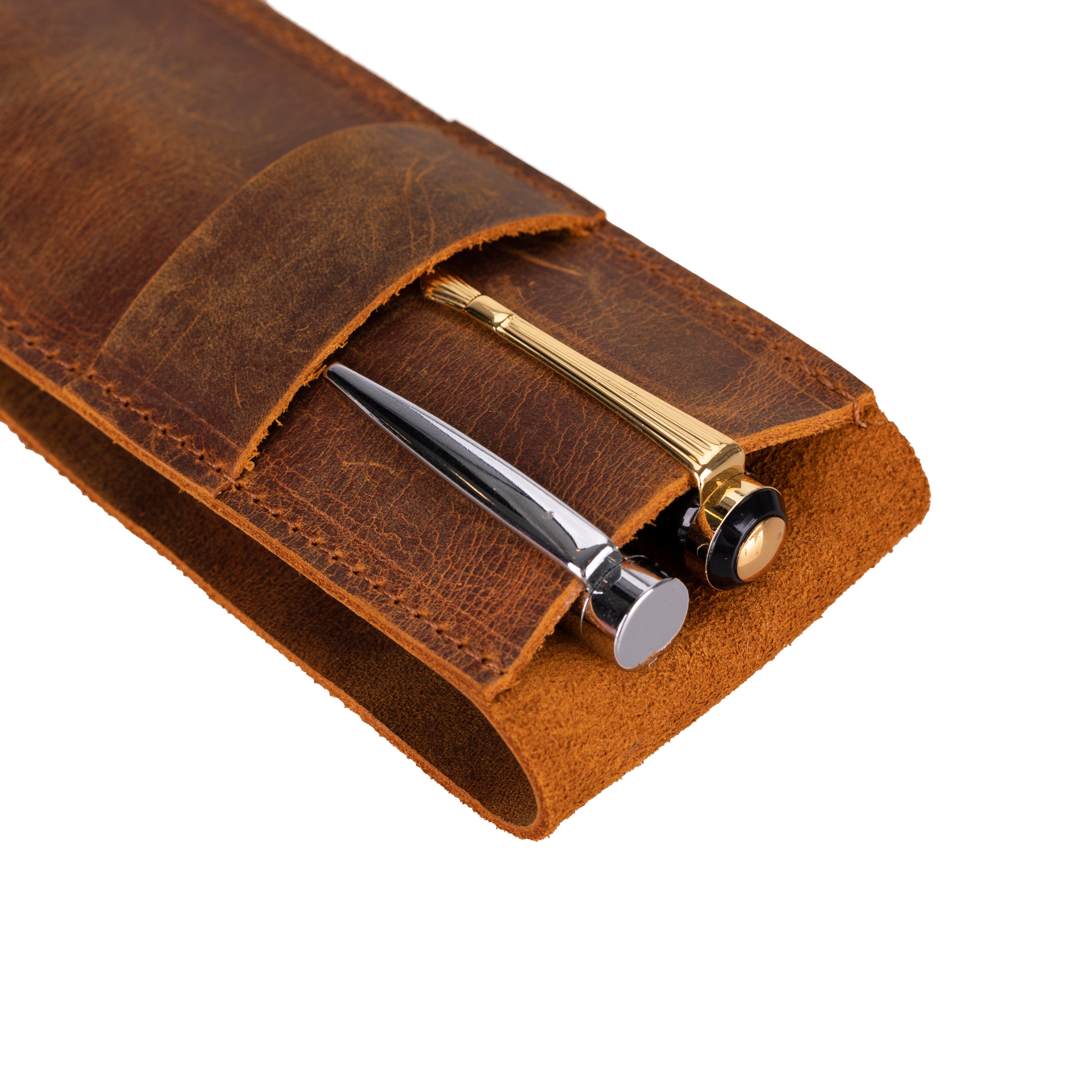Bloominbag-Bloom Pen Pouch Çift Kalemlik Mocassin Deri Kılıf-3-milagron.live