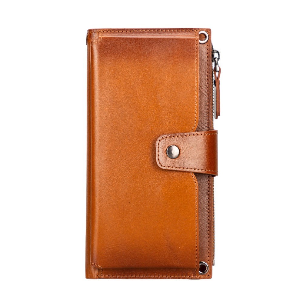 Bloominbag-Lozan Strap Cognac Tan Gerçek Deri çapraz Askılı Cüzdan çanta-4-milagron.live