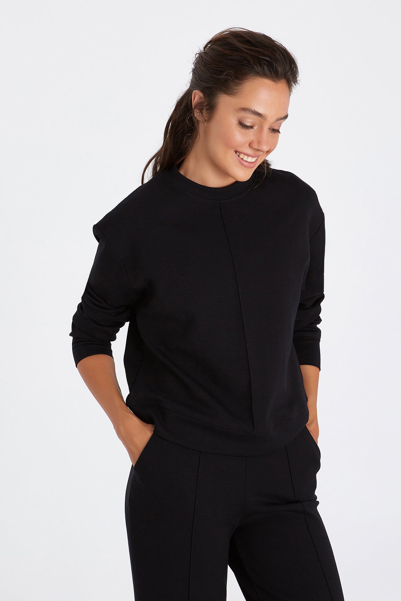Boboist-Boboist Alisa Sweatshirt Alisa Dikiş Detaylı Sweatshirt-Sweatshirt-3-milagron.live