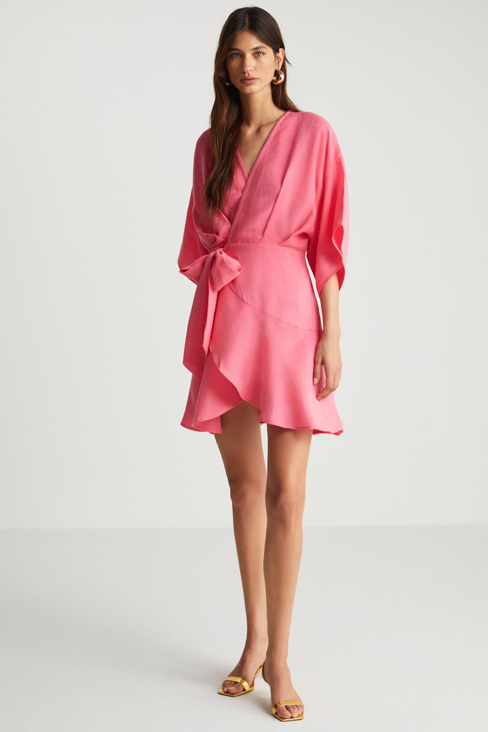 Boneqa Barcelona-Pembe Kimono Elbise-Kimono-1-milagron.live