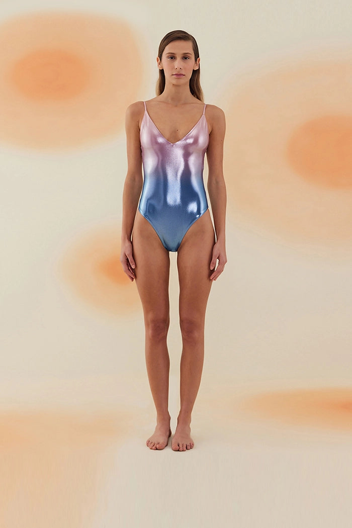 Bonesta-Carison Shiny Sapphire Blue And Misty Rose V Yaka Askılı Mayo-Bikini & Mayo-3-milagron.live