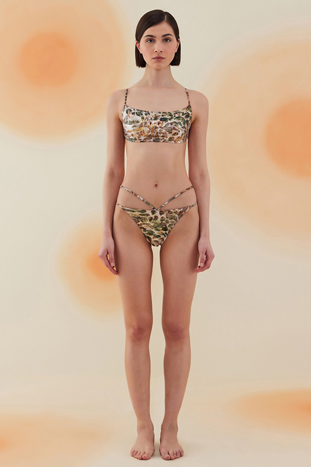 Bonesta-Thar Phantom Snake Pattern Straplez Belden Bağcıklı Bikini Takımı-Bikini & Mayo-1-milagron.live