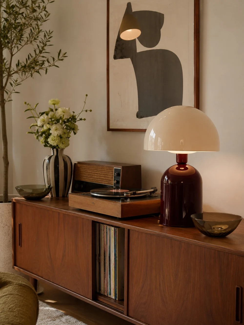 By Lamp-Soho Bordo Krem Metal Masa Lambası-Masa Lambası-3-milagron.live