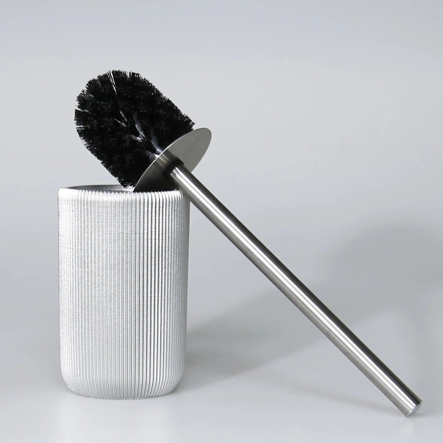 By Selim Lydia Gümüş 5 Parça Polyester Banyo Seti