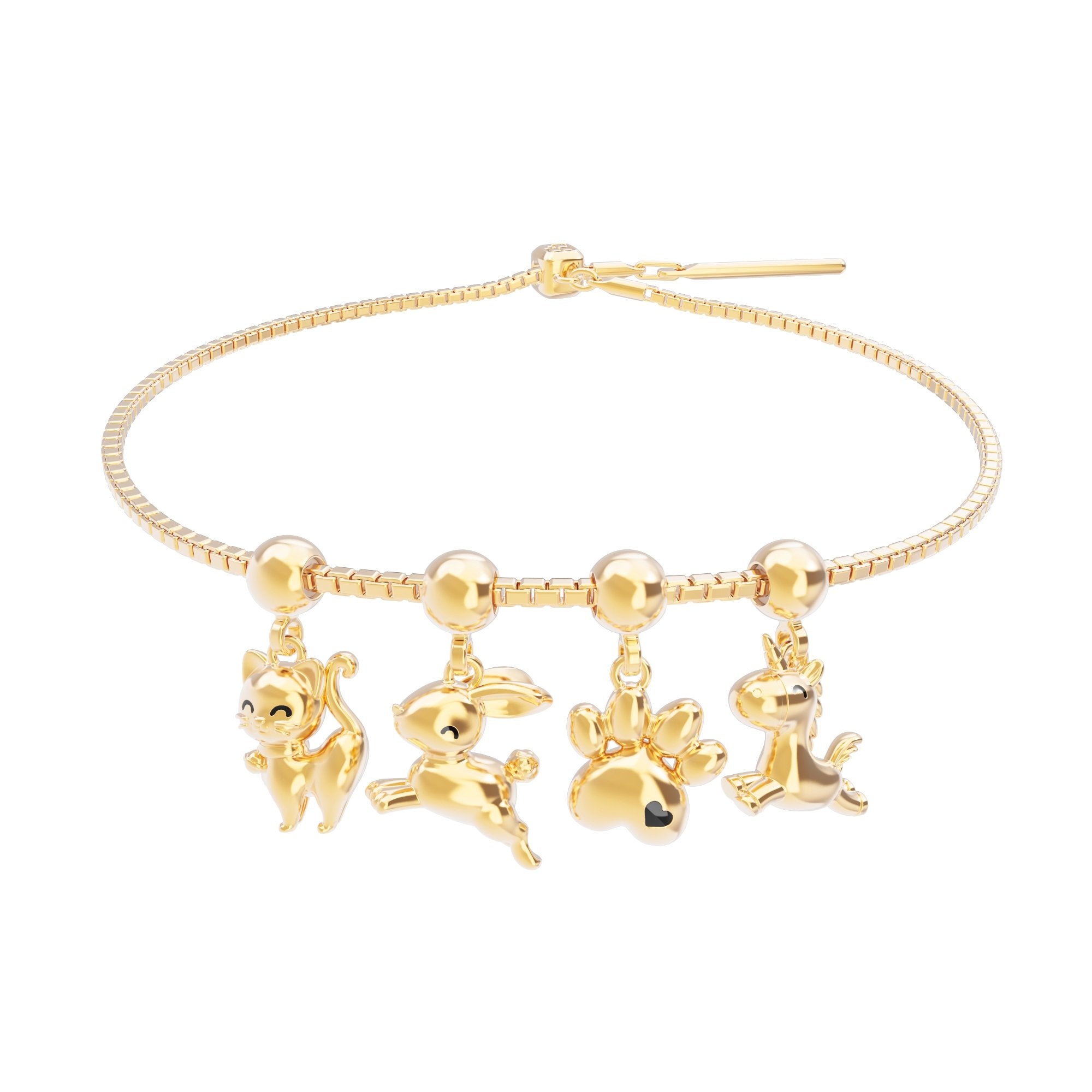 Chocli 18 Ayar Altın Kaplama Charm - Köpek
