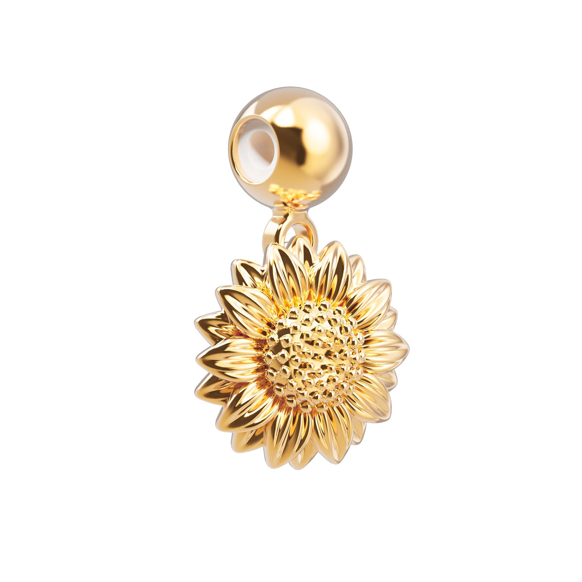 Chocli 18 Ayar Altın Kaplama Charm - Sunflower
