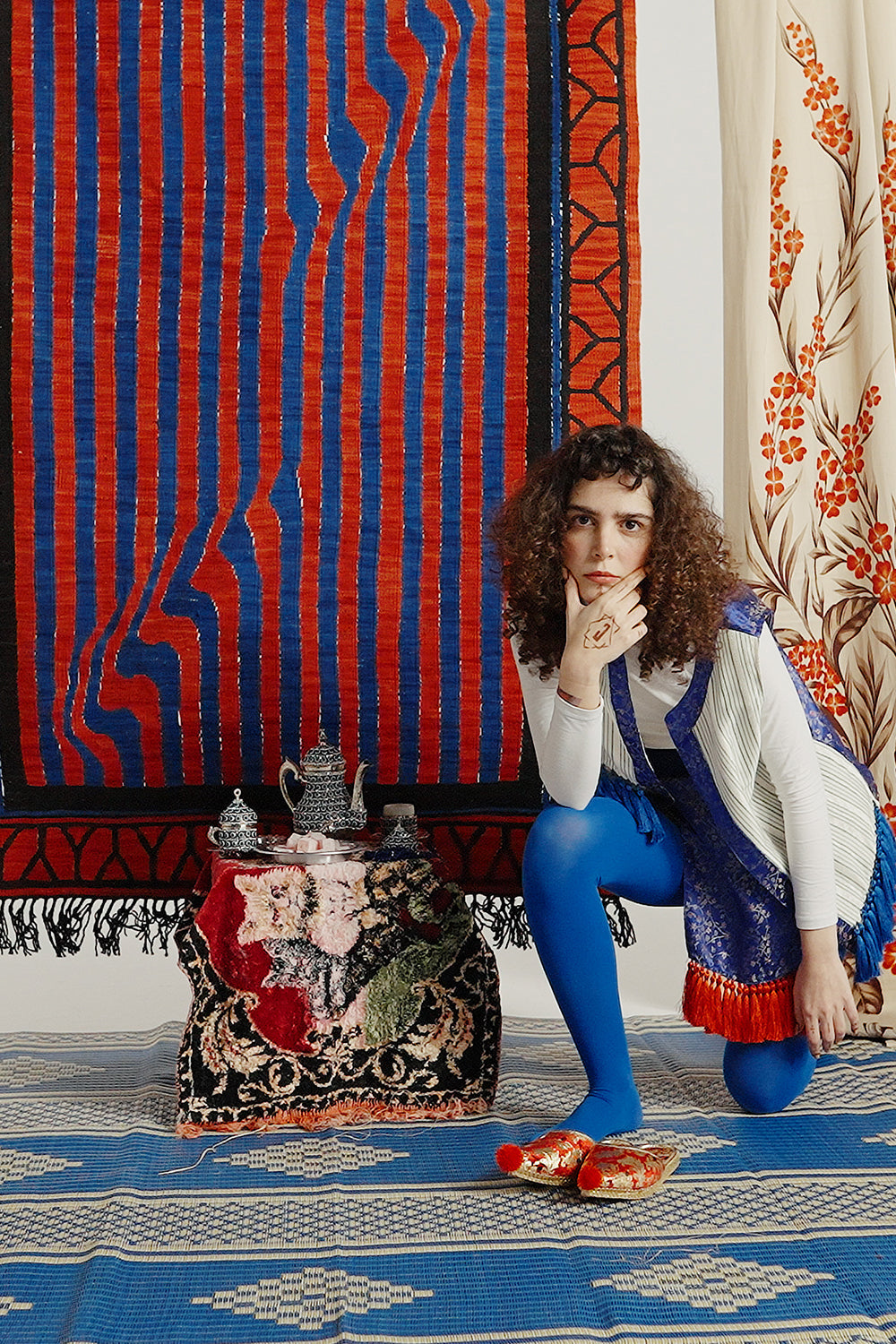 Caché Istanbul-Dalga Desenli El Dokuma Modern Yün Kilim-Kilim-5-milagron.live