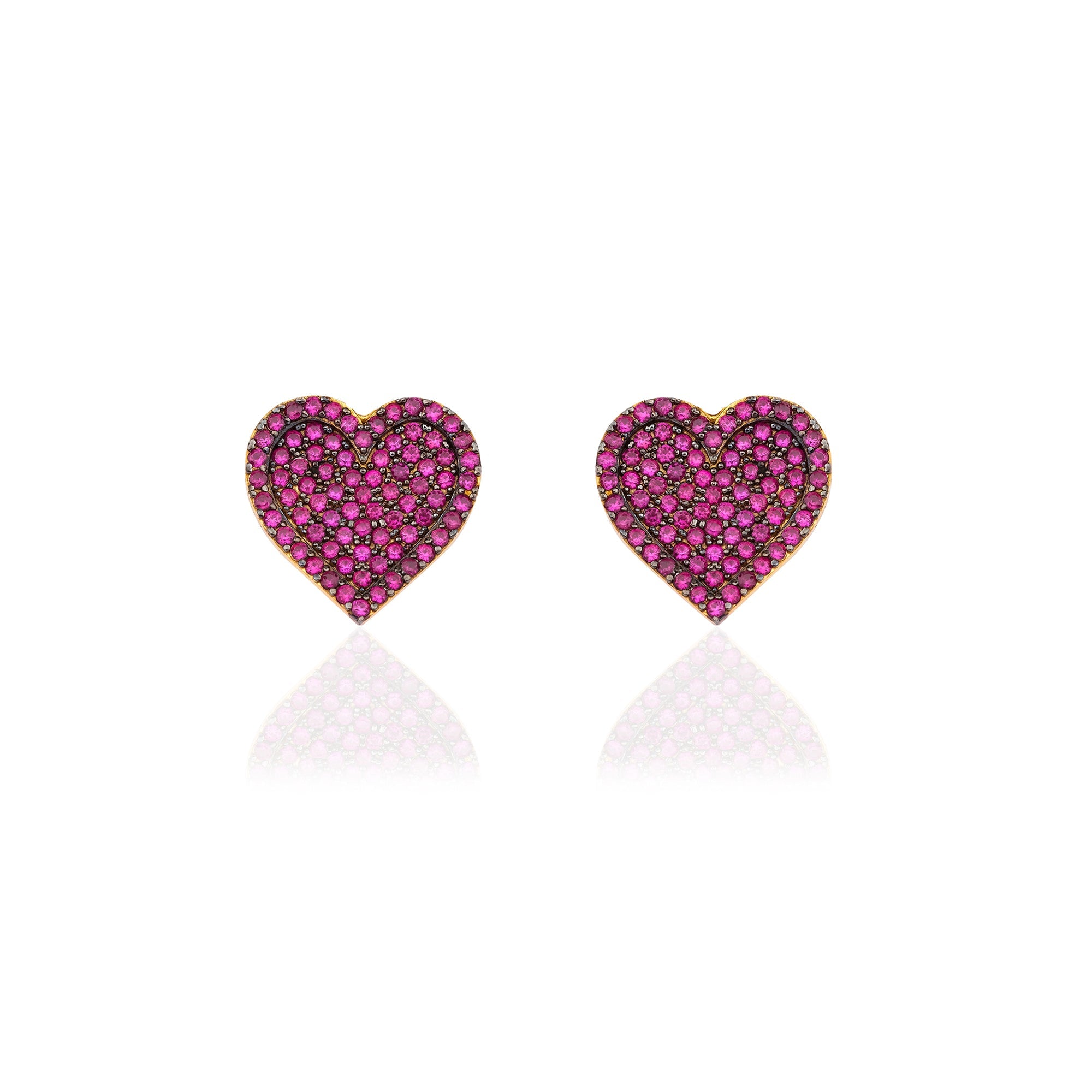 Jr. Secret Of Heart Ruby Kalp Tekli Küpe