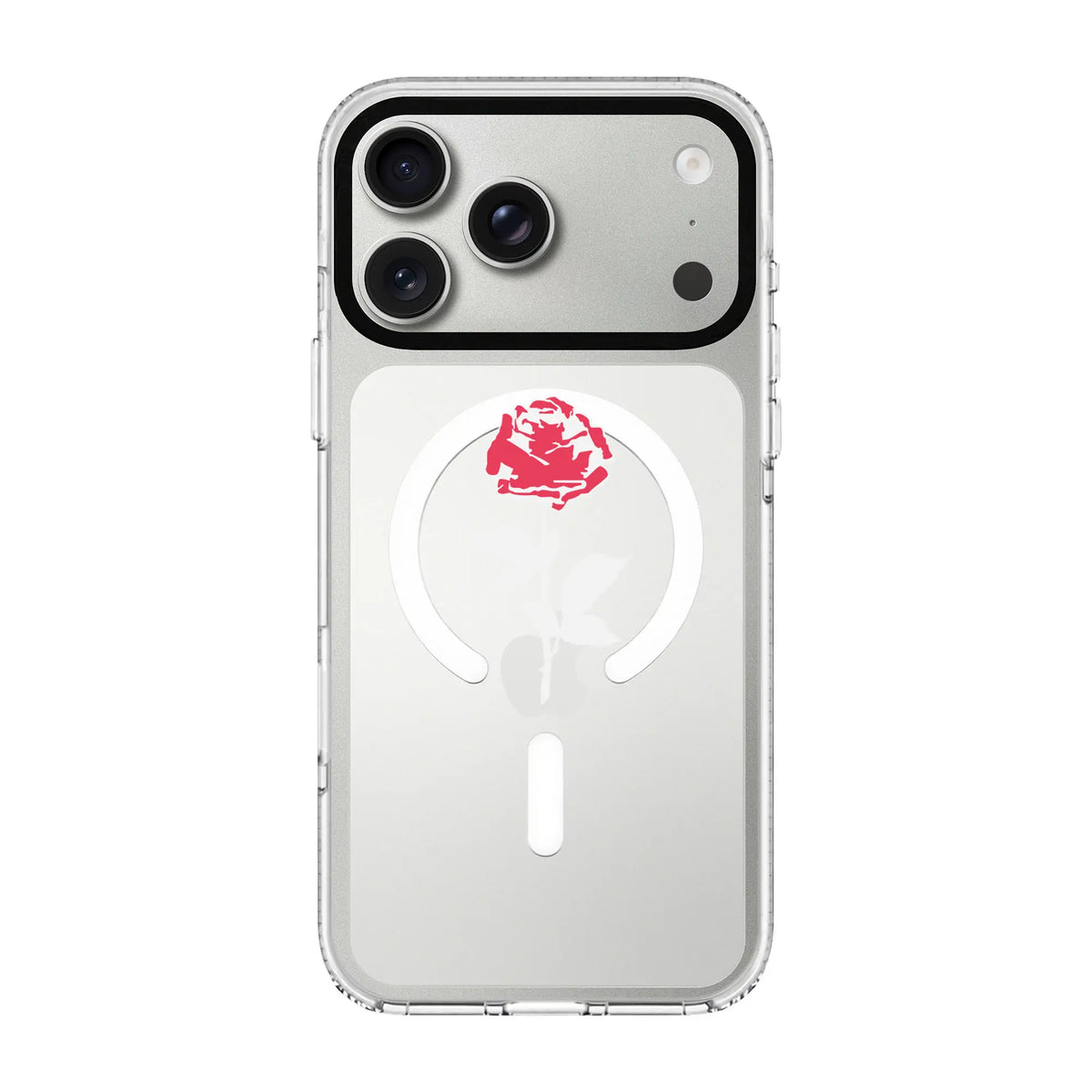 Naturel Rose-Clear Kılıf Magsafe Özellikli - Iphone 17 Pro