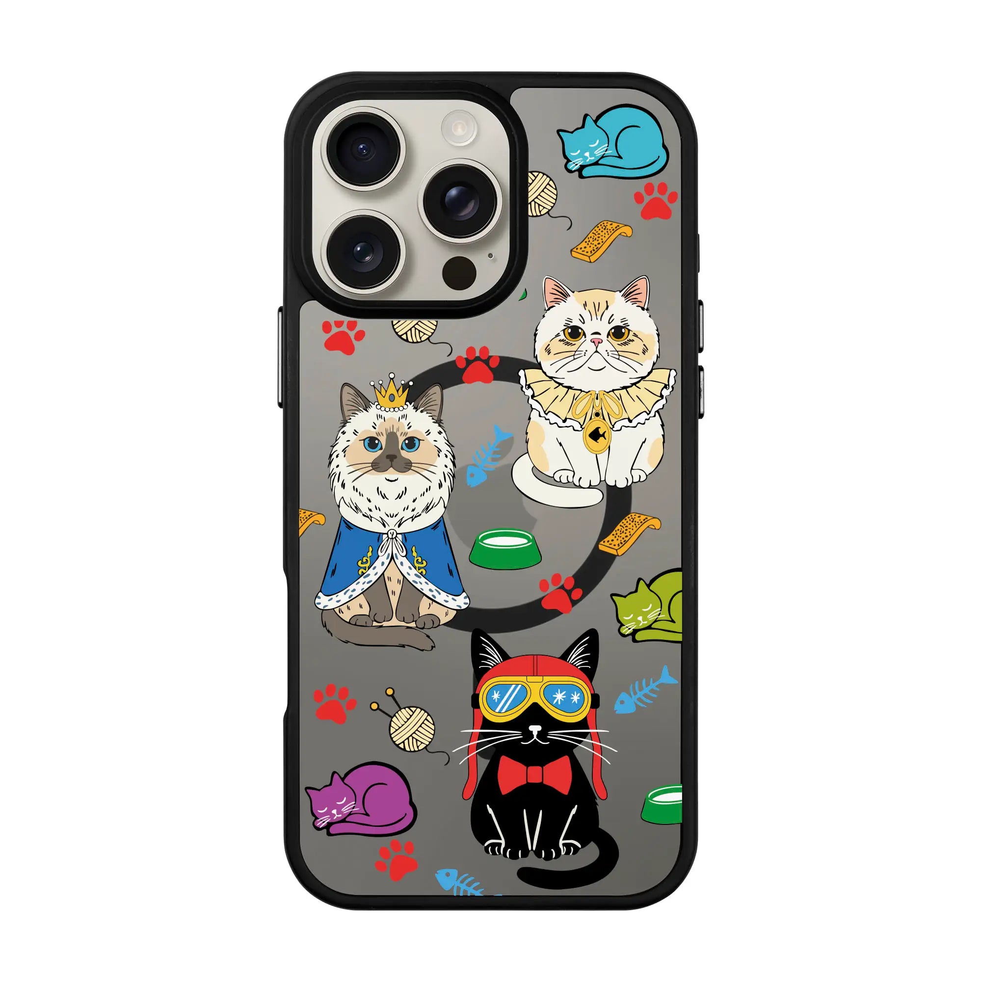 Royal Cats-Blur Kılıf Magsafe Özellikli - Iphone 16 Pro Max