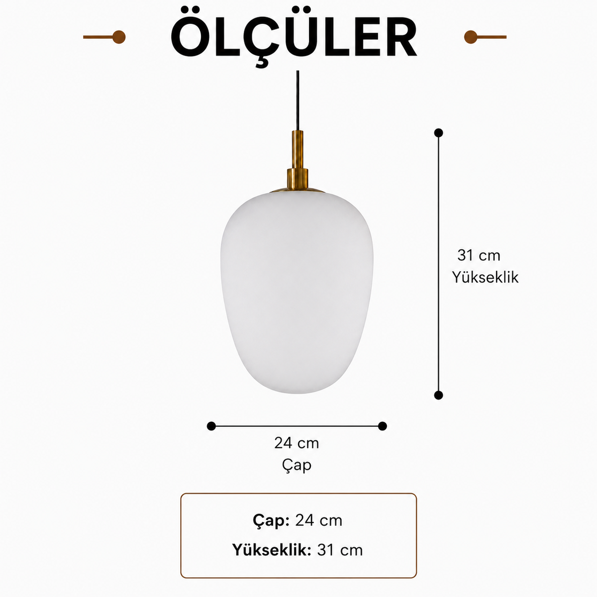 Lumiana-Velour Beyaz Cam Sarkıt-Avize-3-milagron.live