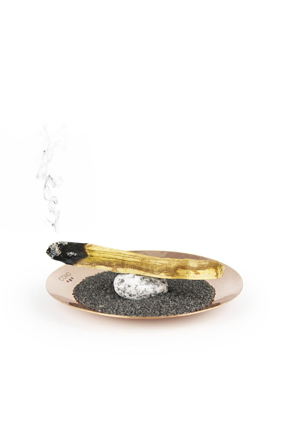 Coho Objet-Coho Artisan Namaste Dövme Bakır Mini Tütsü Tabağı-Tütsülük-6-milagron.live