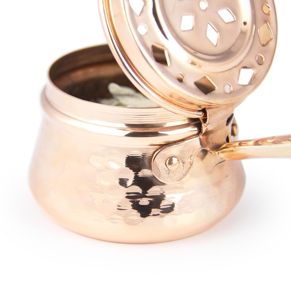 Coho Objet-Coho Box Artisan Dövme Bakır Tütsü çanağı & üzerlik & Adaçayı & Lavanta Hediye Seti-Hediye Setleri-3-milagron.live