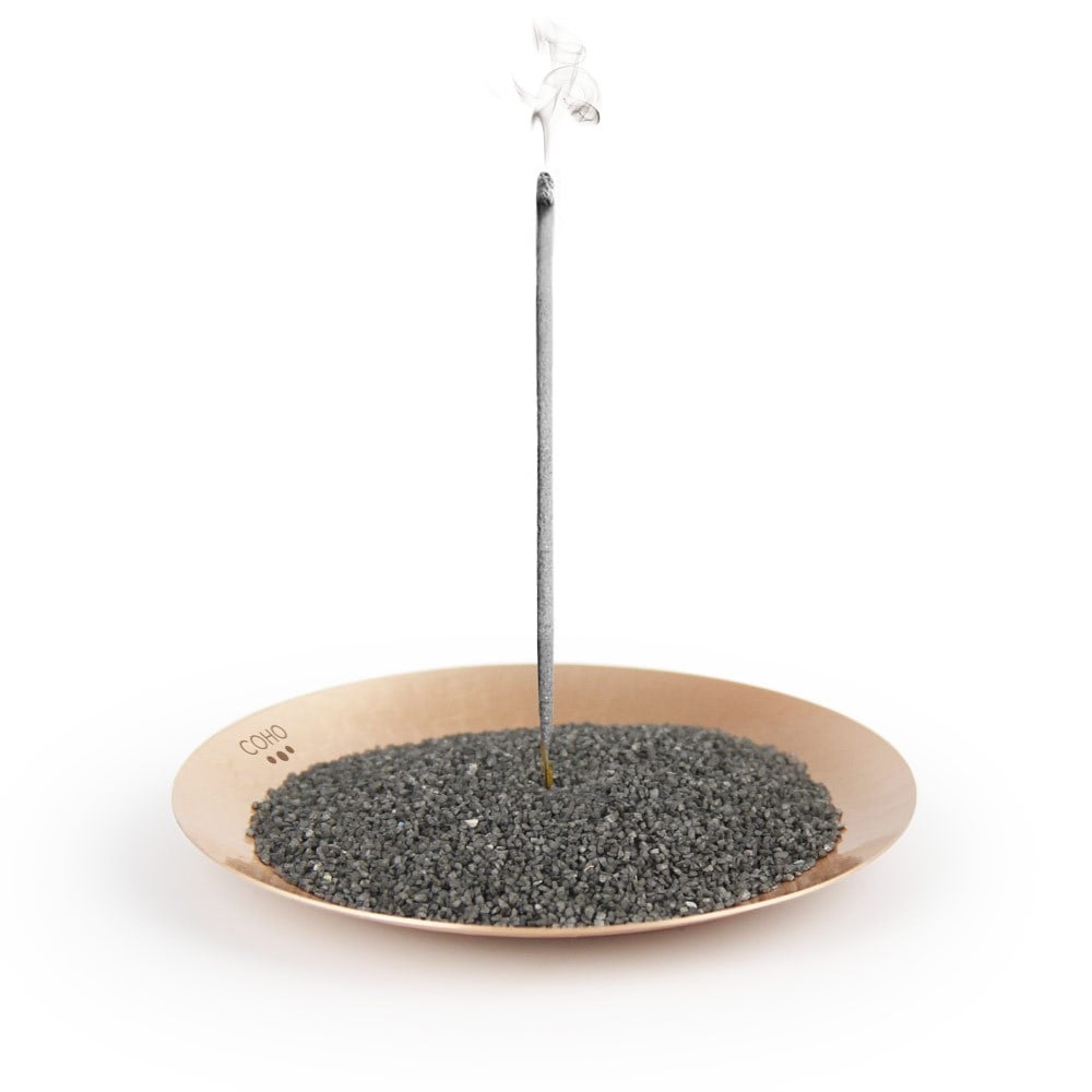 Coho Objet-Coho Matte Namaste Dövme Bakır Mini Tütsü Tabağı-Namaste Serisi Bakır Mini Tütsü Çanakları-1-milagron.live