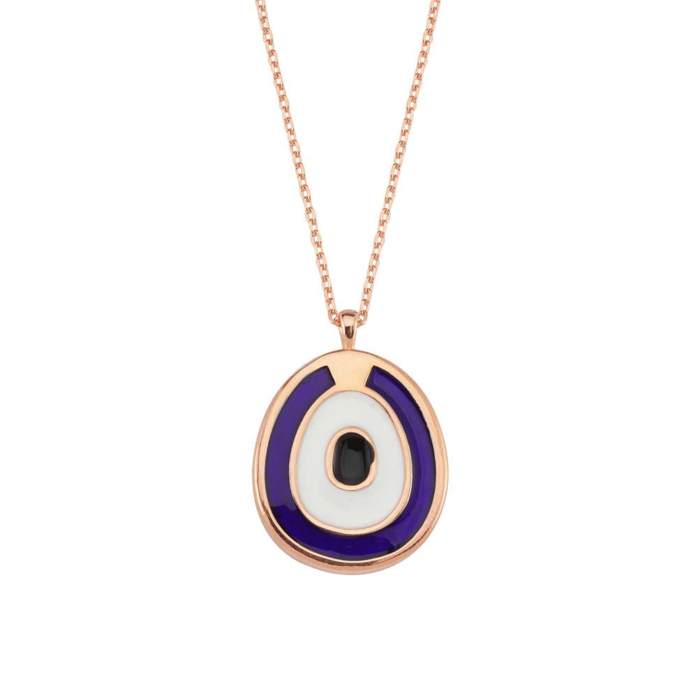 Coho Objet-Coho Silver Astra Eye El Yapımı Gümüş Nazar Kolye-COHO Silver Takılar-1-milagron.live