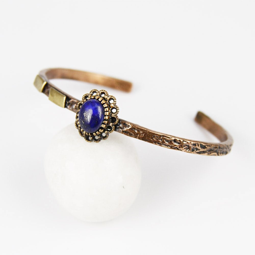 Tılsım Lapis Lazuli Taşlı El İŞleme Bileklik