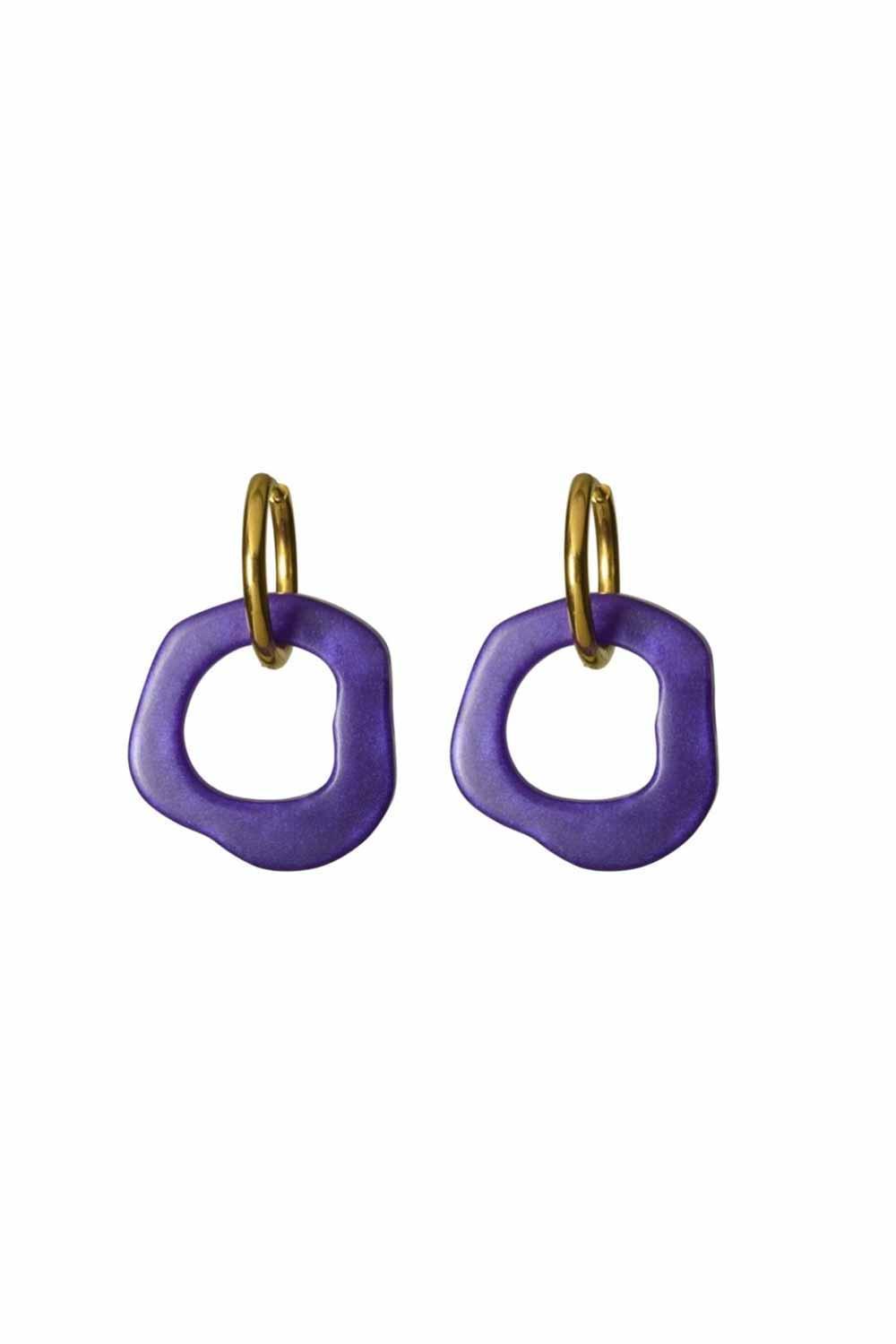 Color Manifesto-Ear Candy Mini Purple Küpe-Küpe-1-milagron.live