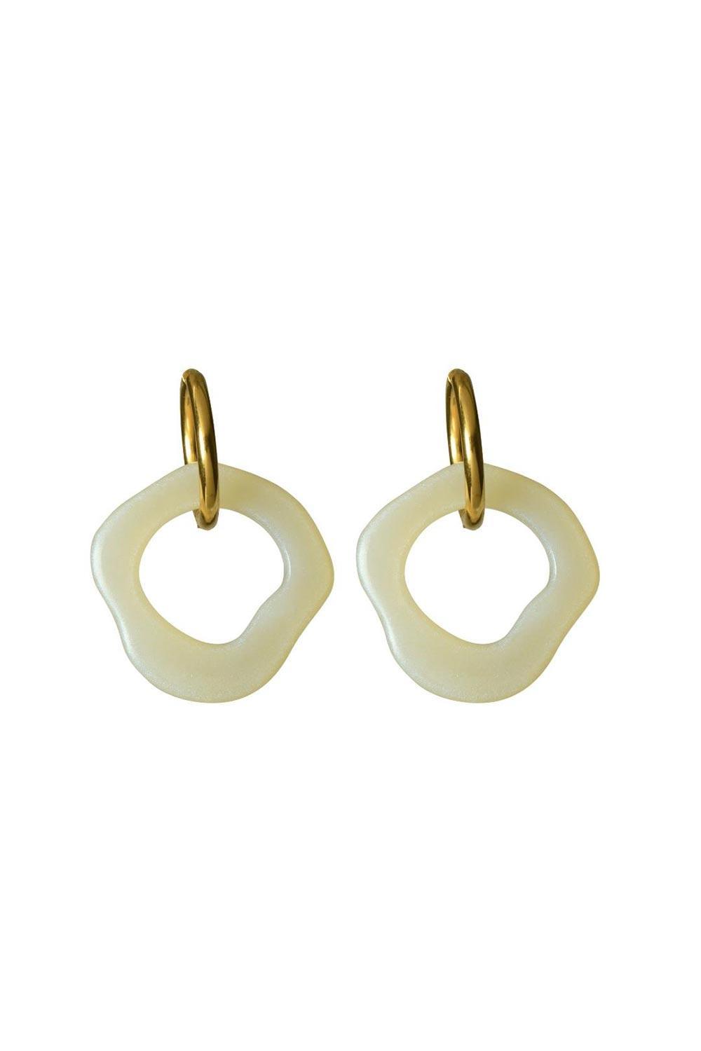 Color Manifesto-Ear Candy Mini White Küpe-Küpe-1-milagron.live
