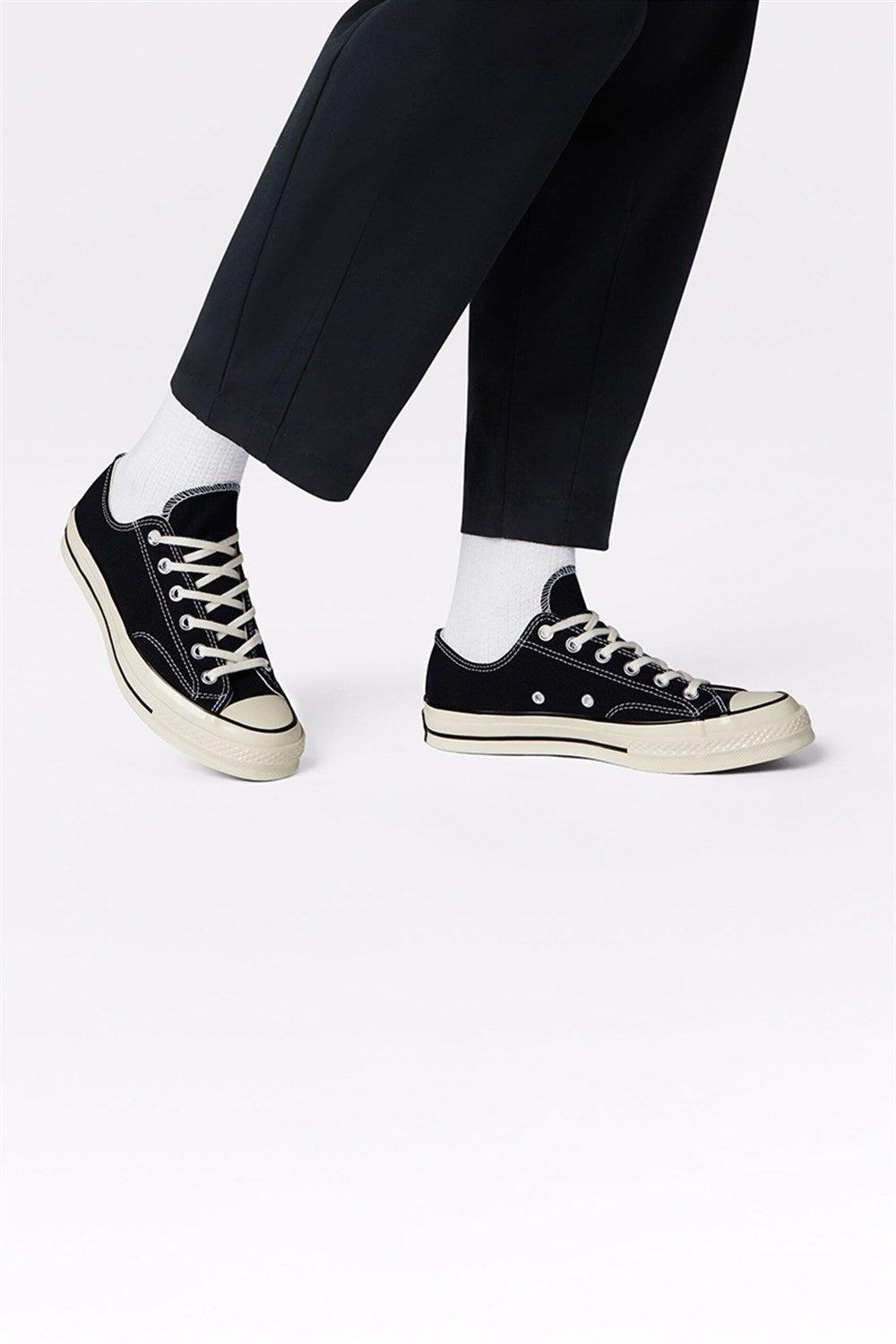 Converse-Chuck 70 Classic Low Top Black/Black/Egret-Sneakers-7-milagron.live