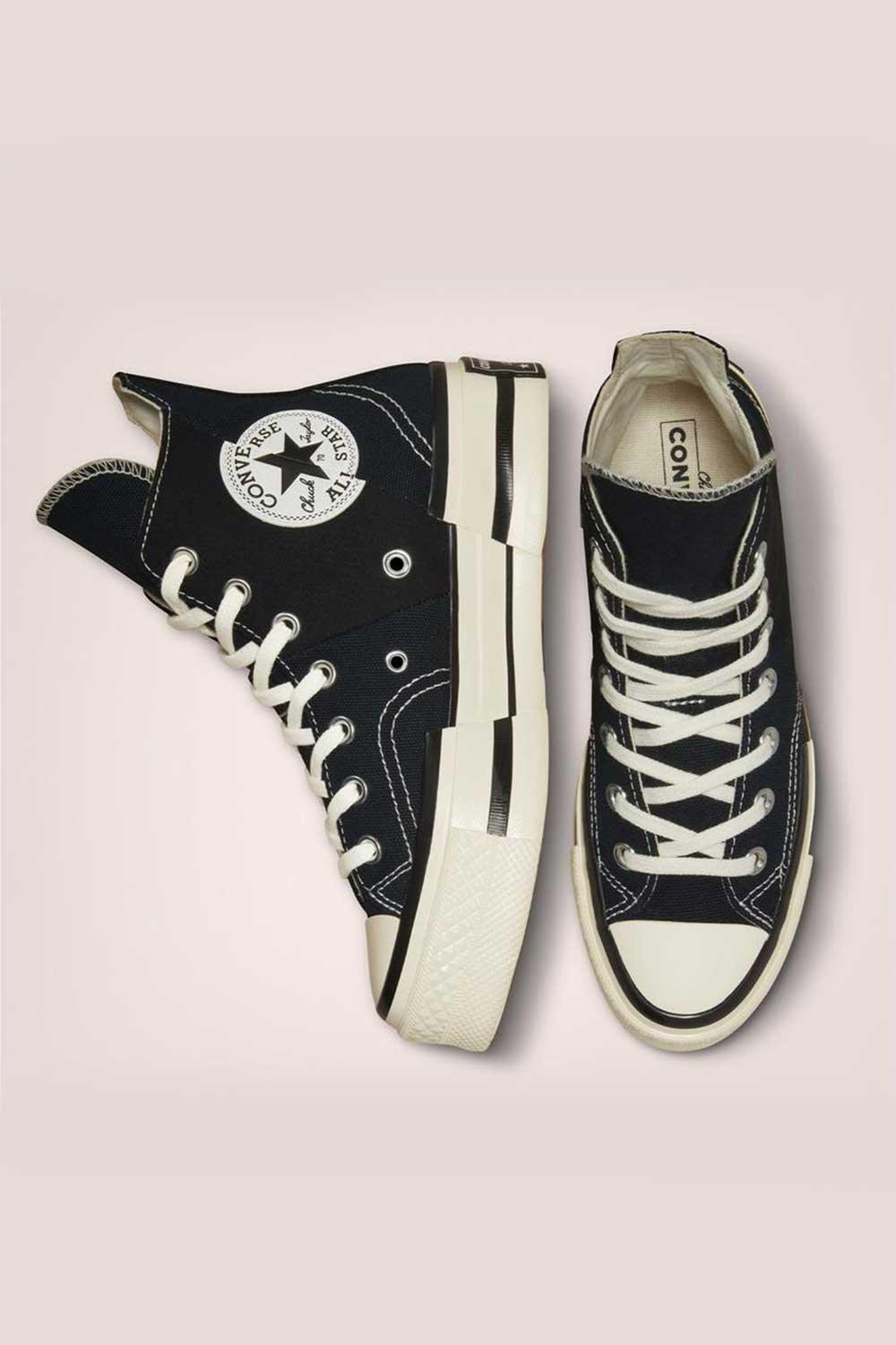 Converse-Chuck 70 Plus Hi Canvas Black/Egret-Sneakers-2-milagron.live