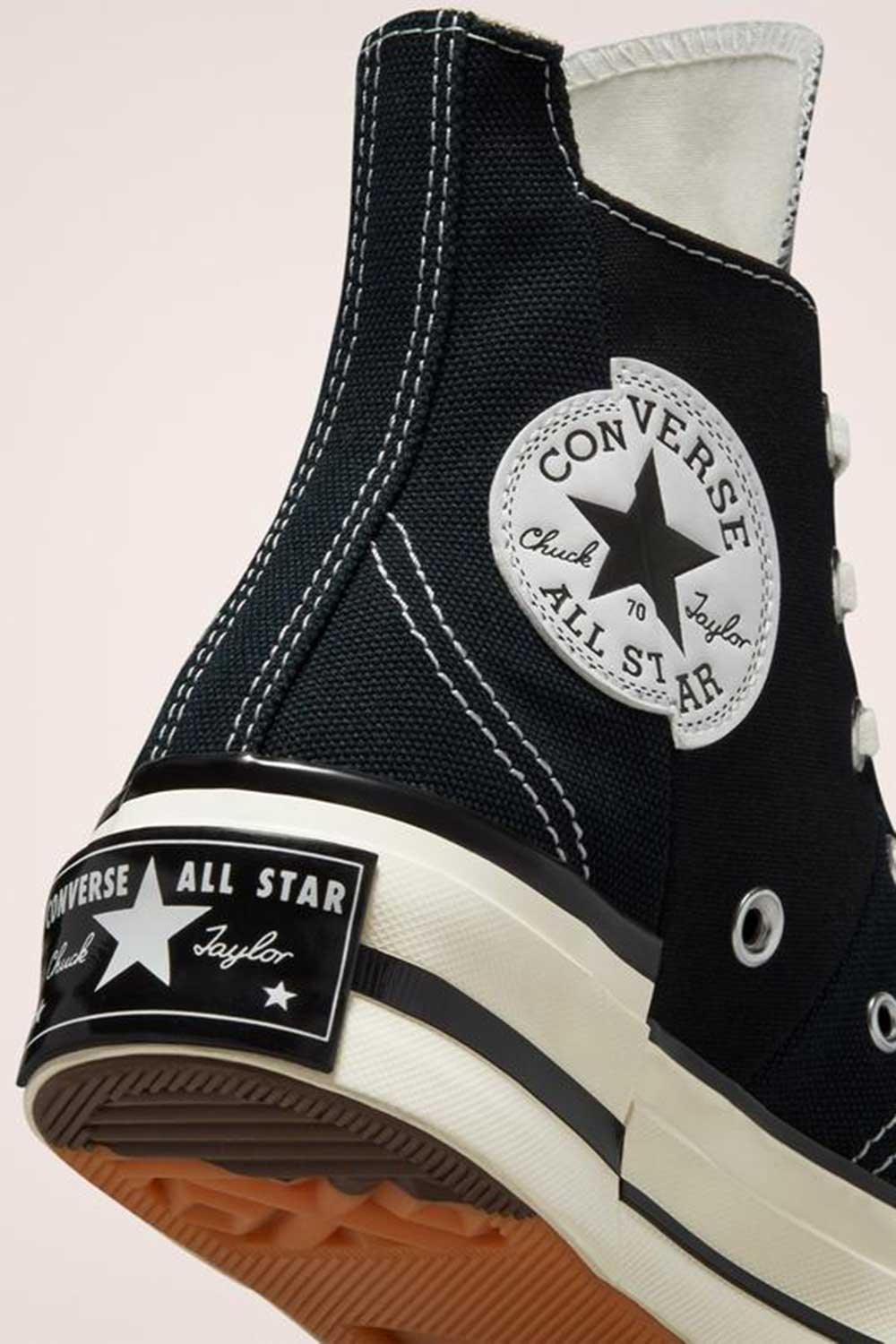Converse-Chuck 70 Plus Hi Canvas Black/Egret-Sneakers-3-milagron.live