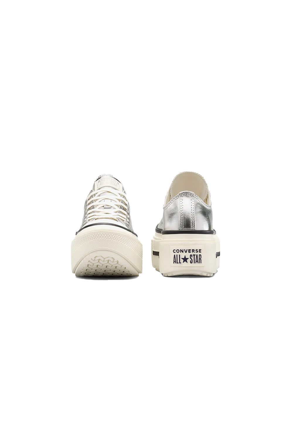 Converse-Chuck Taylor All Star Lift Double Stack Platform Gümüş Kadın Sneakers-Sneakers-4-milagron.live