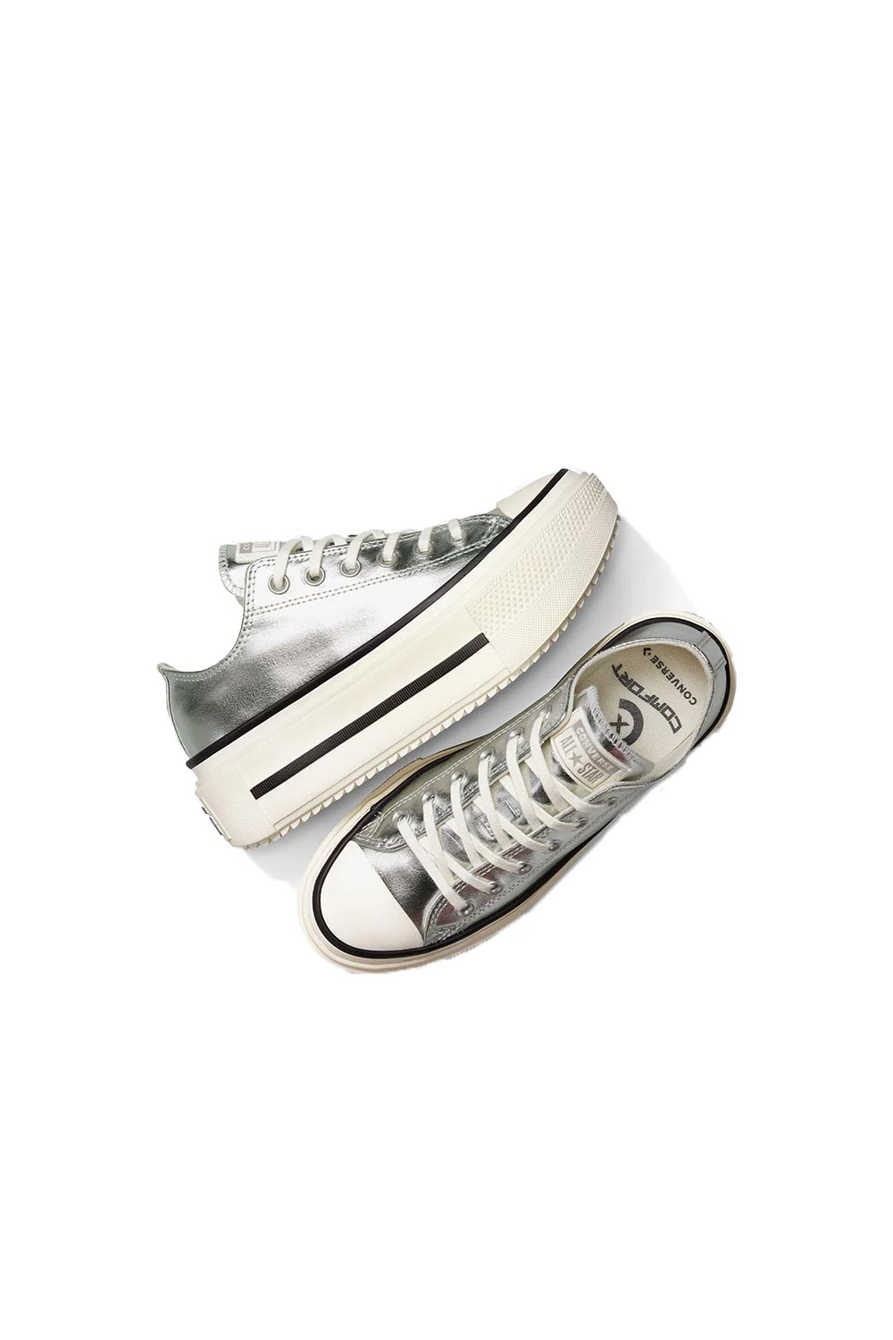Converse-Chuck Taylor All Star Lift Double Stack Platform Gümüş Kadın Sneakers-Sneakers-5-milagron.live