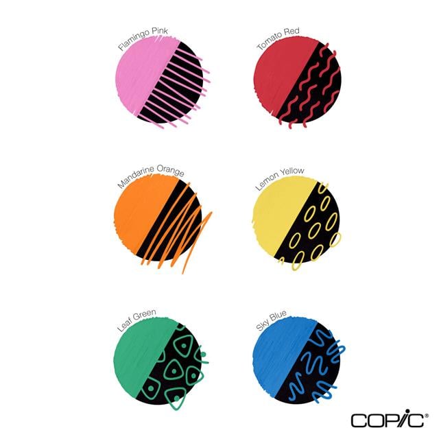 Copic-Acrea Paint Marker Set Of 6 Vivid Colours-Çizim Kalemi-5-milagron.live