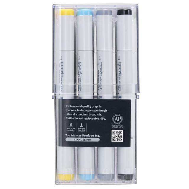 COPIC-Copic Basic Sketch çift Uçlu 36'lı çizim Kalemi Seti C-Çizim Kalemleri-4-milagron.live