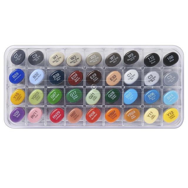 COPIC-Copic Basic Sketch çift Uçlu 36'lı çizim Kalemi Seti C-Çizim Kalemleri-6-milagron.live