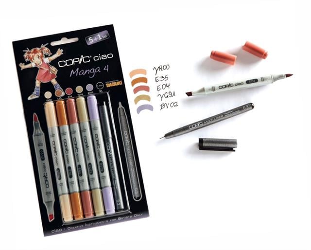 Copic-Ciao Marker Çizim Kalemi Seti 5+1 Set Manga 4-Çizim Kalemi-1-milagron.live