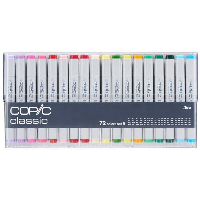 Copic-Classic Çift Uçlu 72'li çizim Kalemi Seti B-Çizim Kalemleri-1-milagron.live
