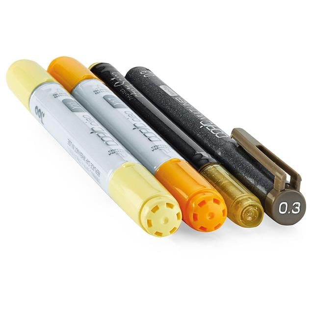 Copic-Copic Ciao Doodle Pack Yellow 4'lü Çizim Kalemi Seti-Çizim Kalemleri-2-milagron.live