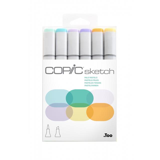 Copic-Copic Sketch 6lı Set Pale Pastels-Kalem Seti-1-milagron.live
