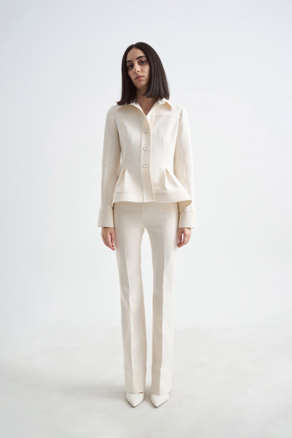 Crescent Line-Elegance Pantolon Krem-Pantolon-6-milagron.live