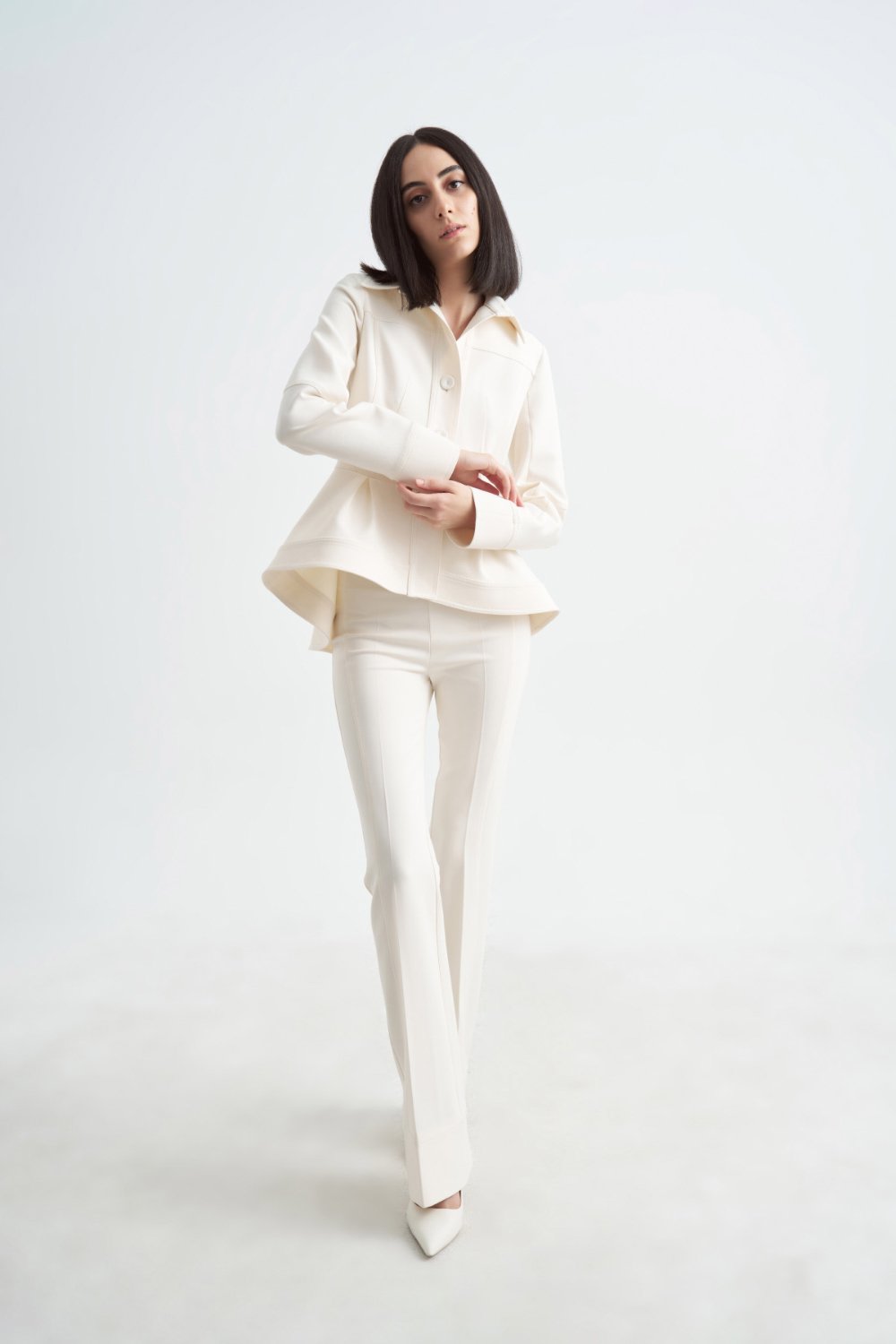 Crescent Line-Elegance Pantolon Krem-Pantolon-7-milagron.live