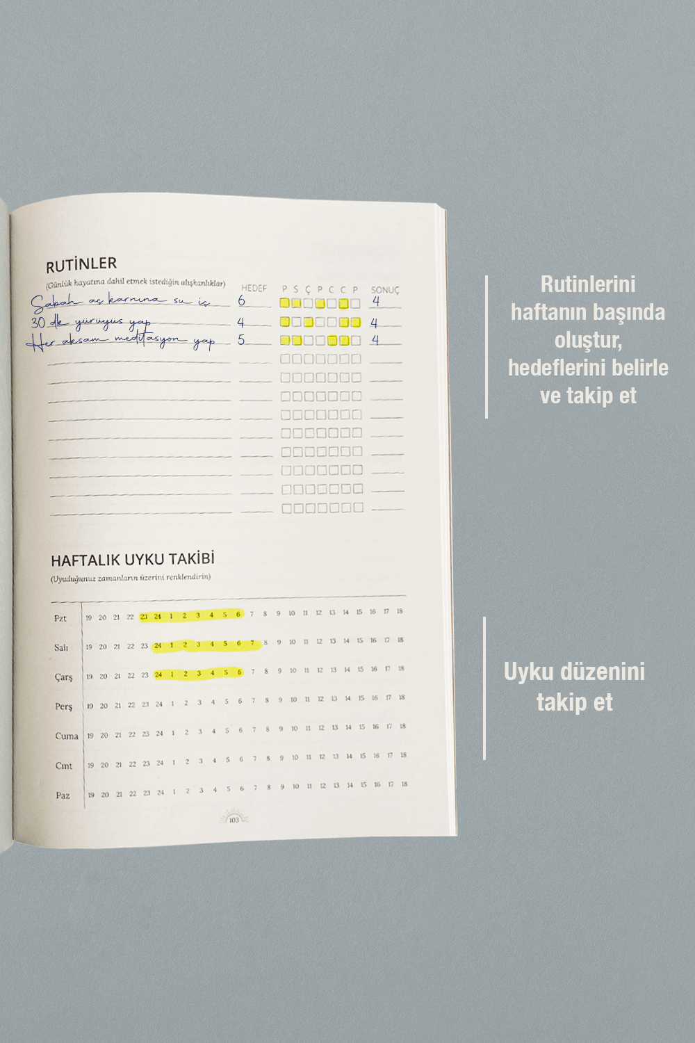 Daily Me Wellbeing-Wellbeing Journal (Türkçe)-Ajanda-5-milagron.live