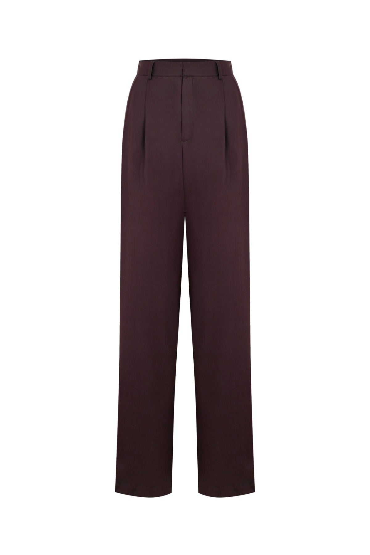 Death Is Easy-Bordeaux Pleated Pants-Pantolon-3-milagron.live