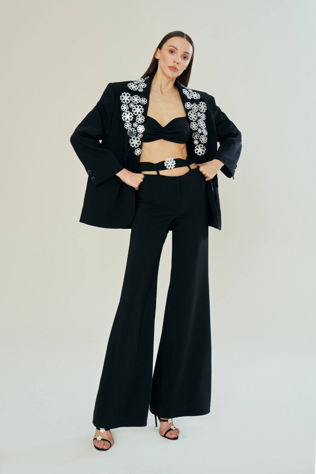 Declara-Belle Belted Silhouette Trousers-Pantolon-1-milagron.live