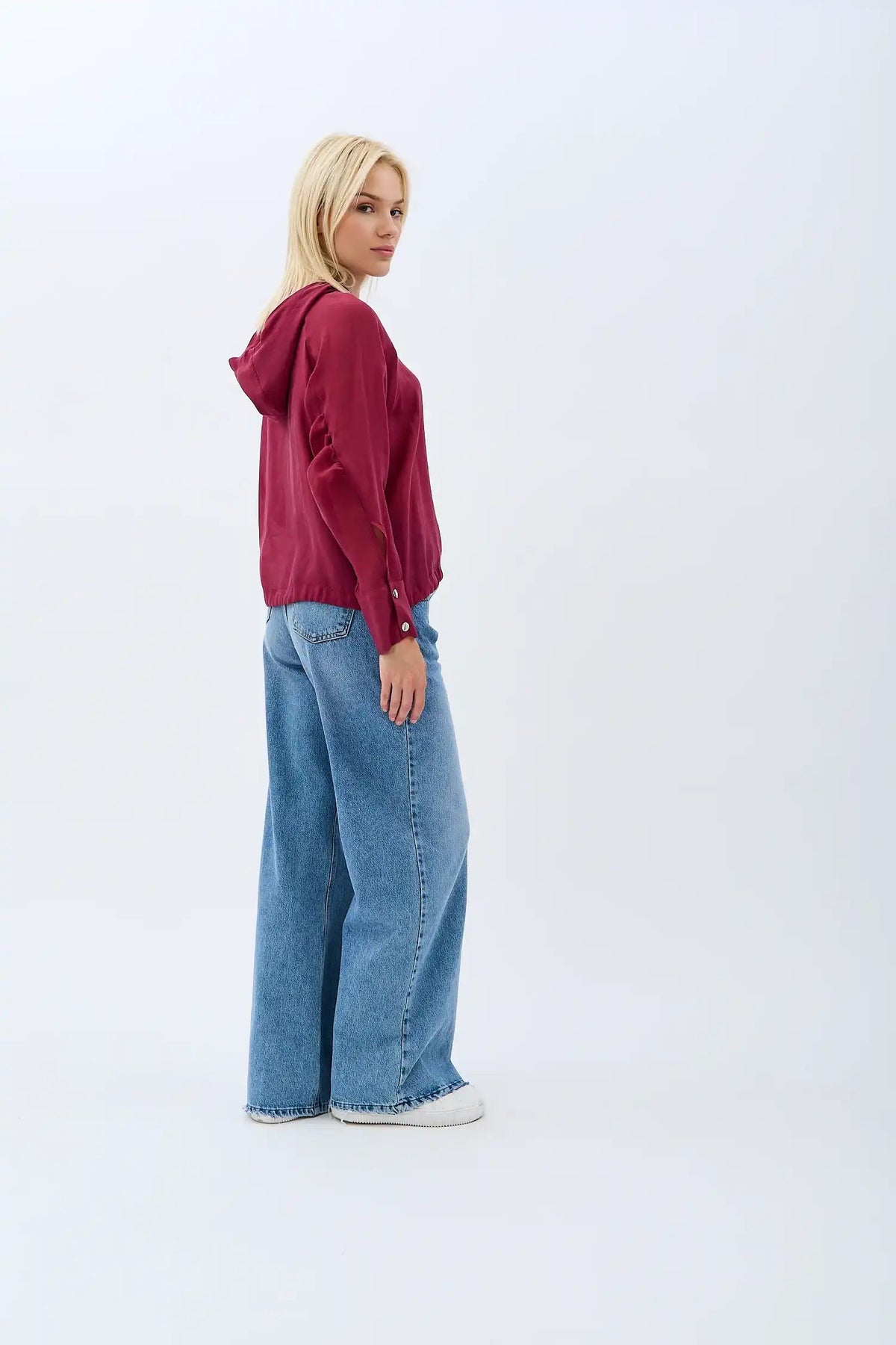 Kapüşonlu Bluz (Bordo)