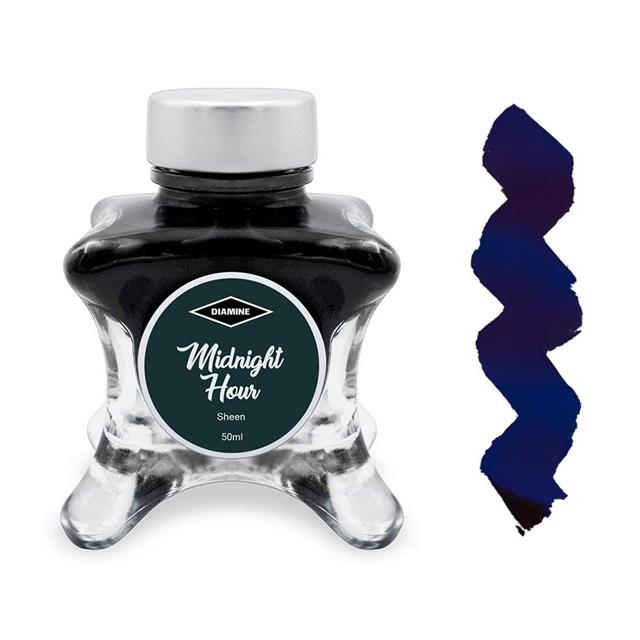 Diamine-Diamine Inkvent Collection Sheen Mürekkep 50ml Midnight Hour-Mürekkep-1-milagron.live
