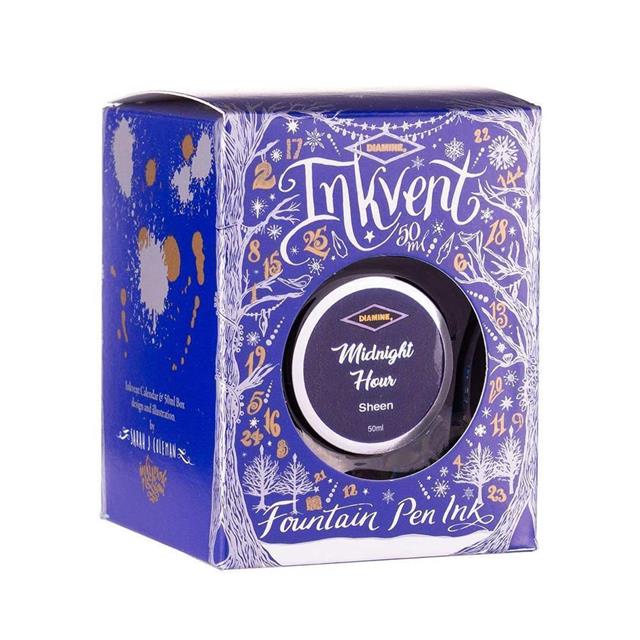Diamine-Diamine Inkvent Collection Sheen Mürekkep 50ml Midnight Hour-Mürekkep-3-milagron.live