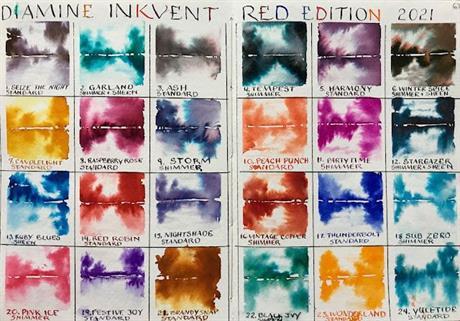 Diamine-Diamine Inkvent Red Shimmer&Sheen All The Best 2022-Mürekkep-6-milagron.live