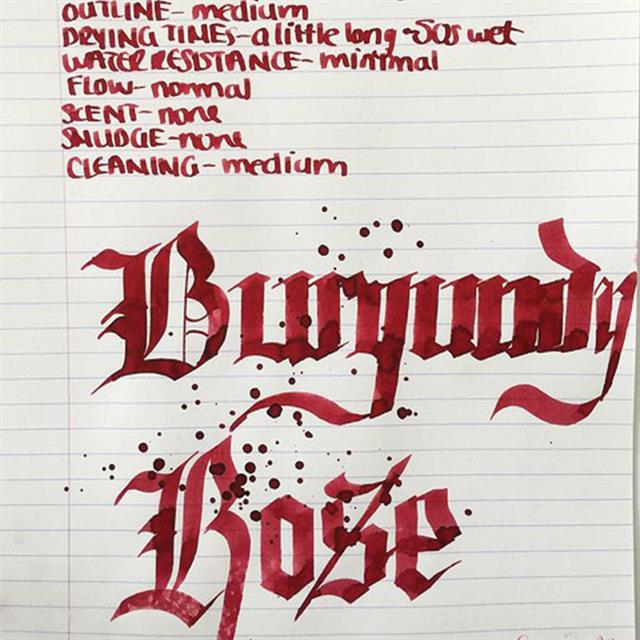 Diamine-Flower Collection 30 Ml Mürekkep Burgundy Rose-Şişe Mürekkep-2-milagron.live