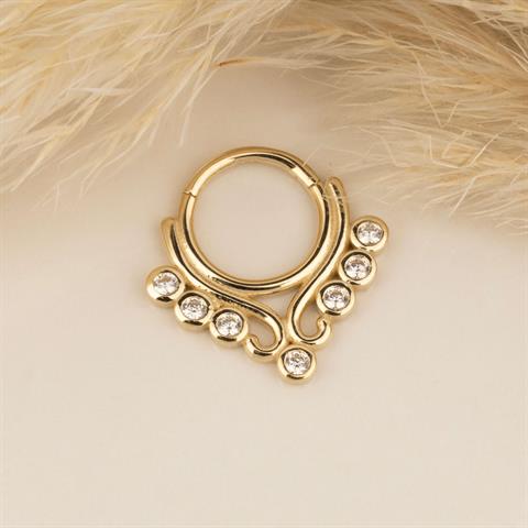 14 Ayar Altın Serapis Minimal Halka Piercing