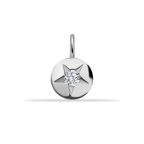 14 Ayar Altın Taşlı Yıldız Minimal Charm