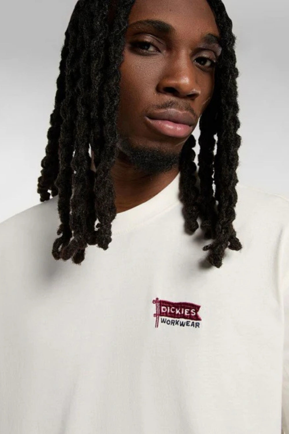 Dickies-Flag Tee SS Egret-T-Shirts-3-milagron.live