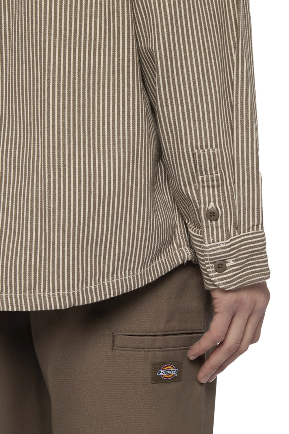 Dickies-Hickory Shirt LS Mushroom-Gömlek-5-milagron.live