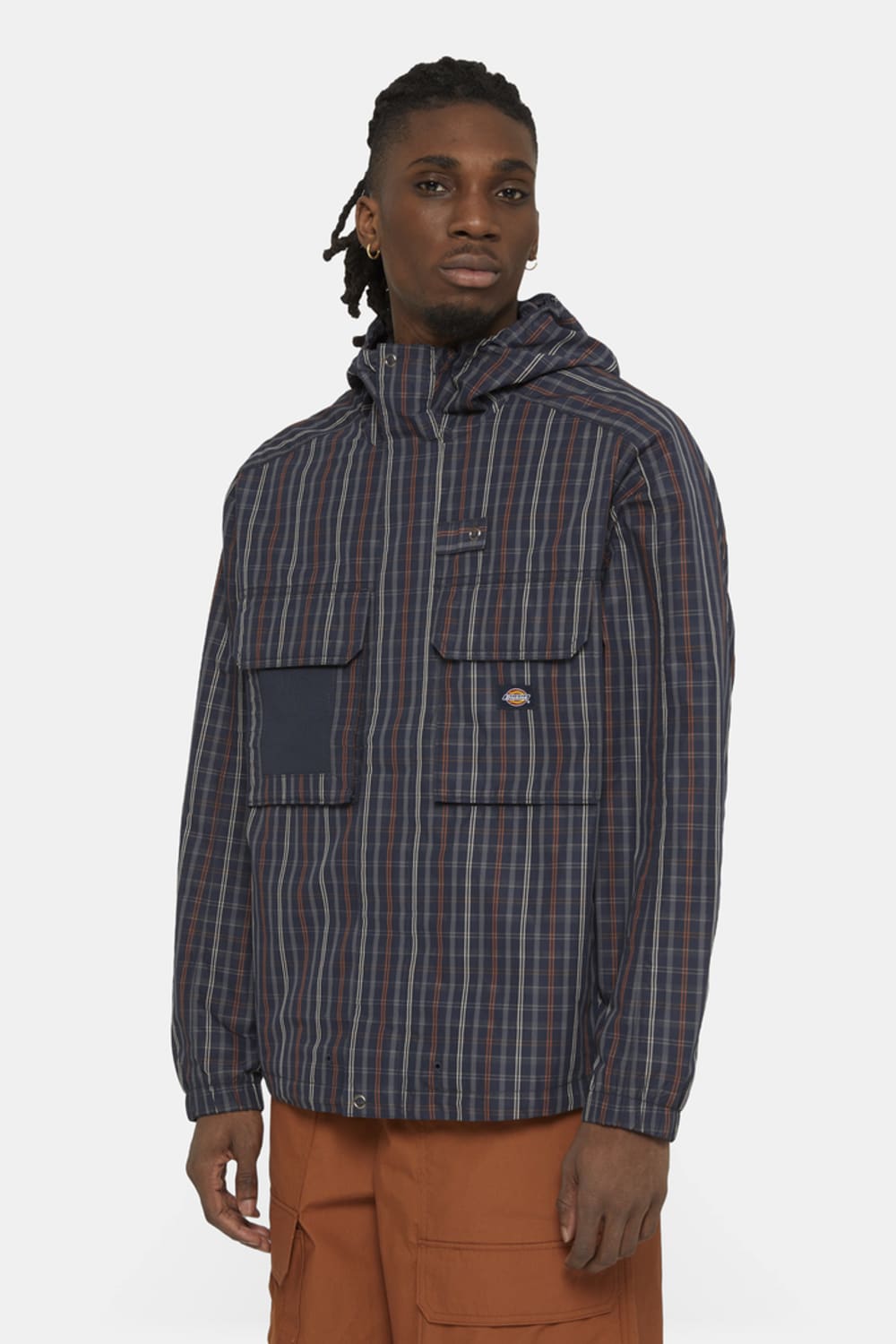 Dickies-Surry Jacket Outdoor Check Navy-Ceket-1-milagron.live